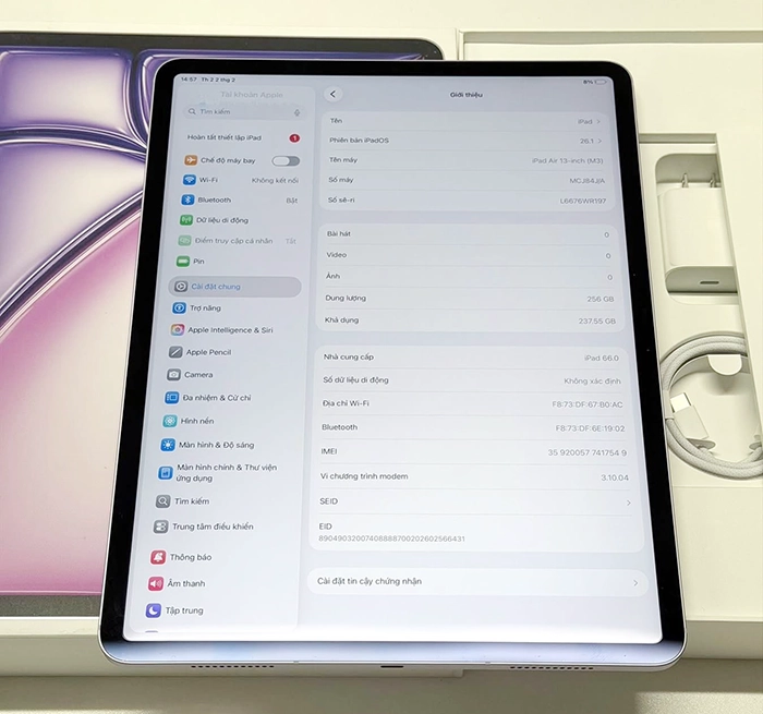 IPad 13 inch Air7 M3 256 GB - Hình ảnh 2