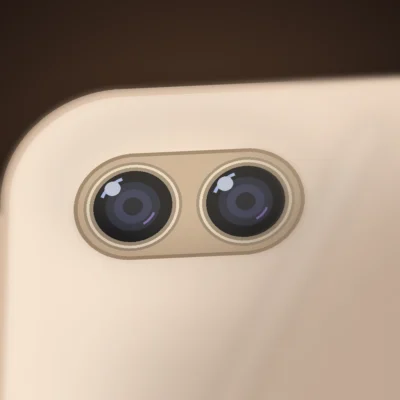 Ảnh vẽ minh họa cụm camera kép phía sau iPhone 8 Plus (không phải ảnh linh kiện thật)