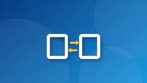 Ảnh bìa minh họa: biểu tượng liên kết giữa card đồ họa và màn hình trên nền laptop