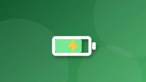 Ảnh bìa minh họa: biểu tượng viên pin trên nền điện thoại Android