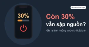 Ảnh minh họa: iPhone còn 30% pin vẫn sập nguồn