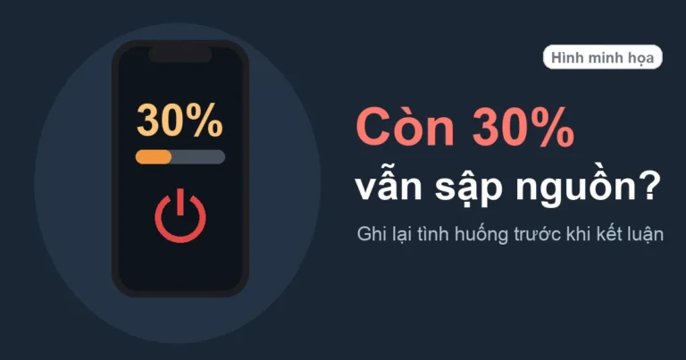 Ảnh minh họa: iPhone còn 30% pin vẫn sập nguồn