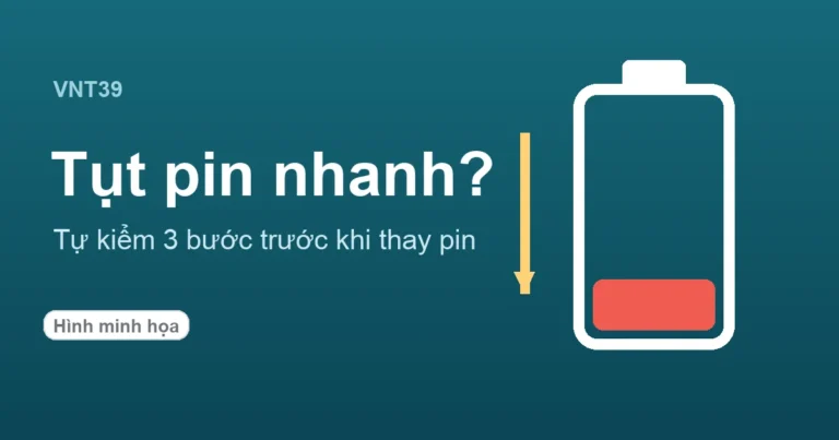 Ảnh minh họa: iPhone tụt pin nhanh, tự kiểm trước khi thay pin