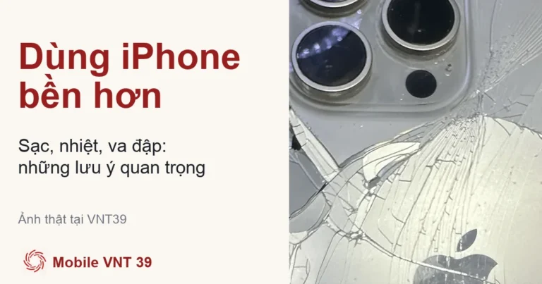 Ảnh đại diện bài lưu ý dùng iPhone bền hơn, ảnh thật mặt lưng vỡ tại VNT39 – Mobile VNT 39