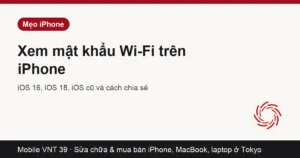 Dòng mật khẩu trong cài đặt Wi-Fi iPhone
