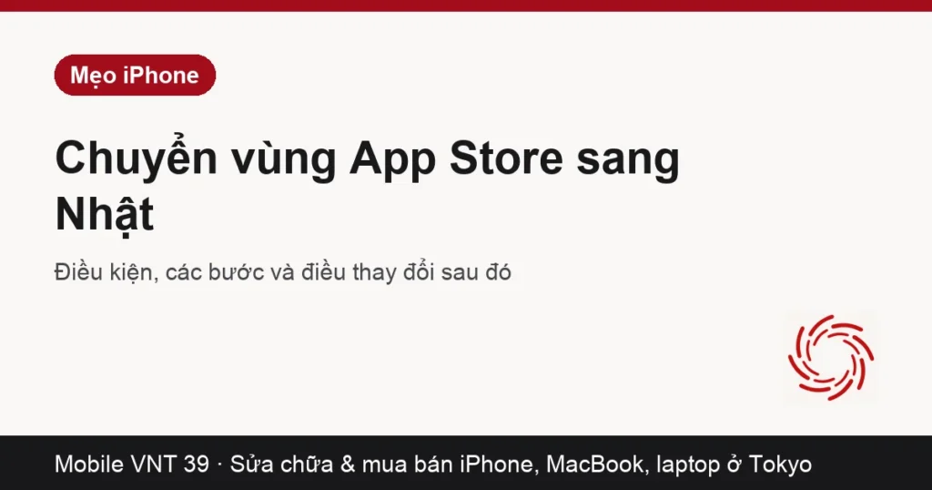 Mục Quốc gia/Vùng trong tài khoản App Store