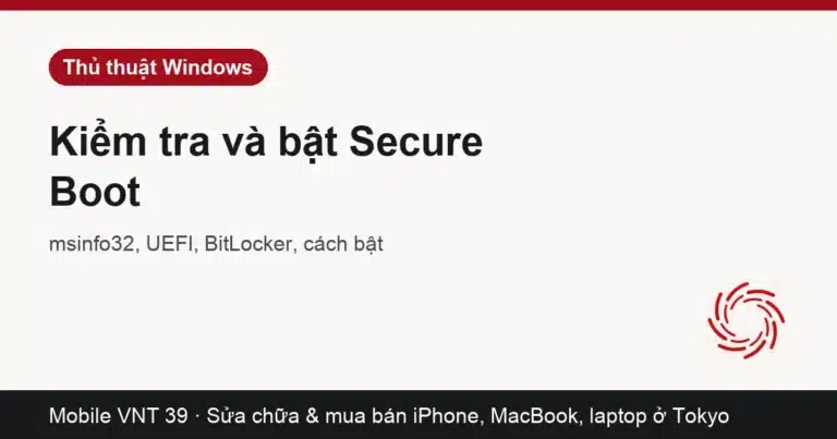 Mục Secure Boot State trong System Information