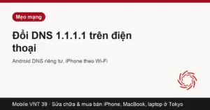 Ô nhập máy chủ DNS trên điện thoại