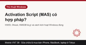Trang Kích hoạt trong Cài đặt Windows