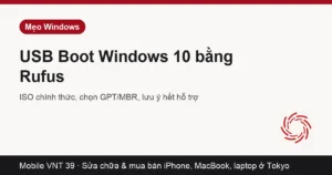 Giao diện Rufus tạo USB cài Windows 10