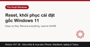 Màn hình Reset this PC trong Settings Windows 11