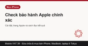 Màn hình thông tin bảo hành trên iPhone