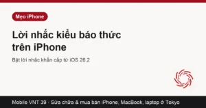Lời nhắc đổ chuông như báo thức trên iPhone
