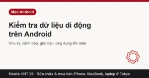 Biểu đồ dữ liệu di động trên điện thoại Android