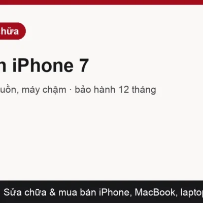 Thẻ dịch vụ thay pin iPhone 7 – Mobile VNT 39